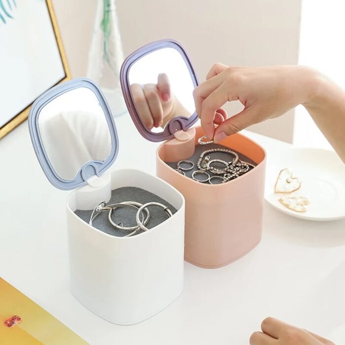 Rotatable 4 Layer Jewellery Organizer With Mirror